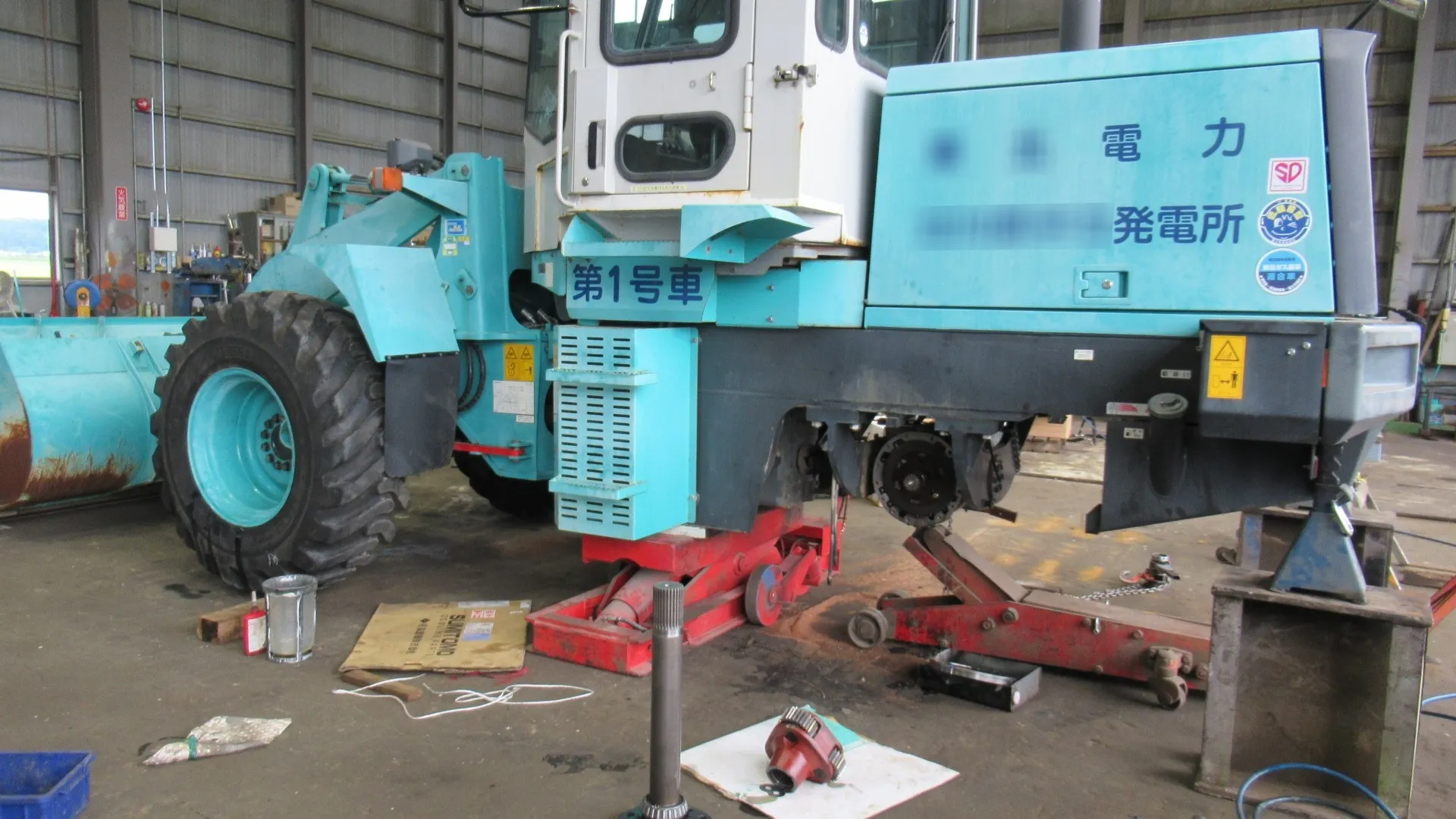 災害復旧車両の整備もしています!